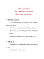 Giáo án chương trình đổi mới Chủ đề : CÂY XANH Đề tài : Rèn kỹ năng ca hát – lá xanh potx