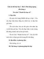 Giáo án thể dục lớp 2 - Bài 4: Dàn hàng ngang, dồn hàng ư Trò chơi “Nhanh lên bạn ơi!” pdf