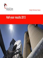 holcim strength performance passion half year results 2013