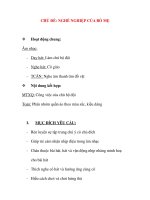 Giáo án chương trình đổi mới CHỦ ĐỀ: NGHỀ NGHIỆP CỦA BỐ MẸ pot