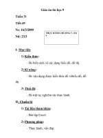 Giáo án tin học 9- Tuần 31 Tiết:THỰC HÀNH CHƯƠNG V tiết 2 ppt