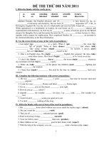 ĐỀ THI THỬ ĐH NĂM 2011 potx