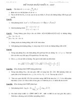 Đề thi tham khảo khối A năm 2007 pptx
