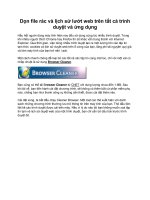 Dọn file rác và lịch sử lướt web trên tất cả trình duyệt và ứng dụng potx