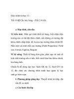 Giáo trình tin học 12 - Tiết 10 Cấu trúc bảng - (Tiết 2/4 tiết) potx