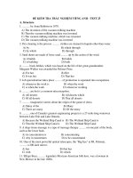 ĐỀ KIỂM TRA TRẮC NGHIỆM TIẾNG ANH - TEST 25 pdf