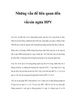Những vấn đề liên quan đến vắcxin ngừa HPV pps