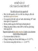 Giáo trình cơ sở lý sinh - Phần II cơ sở vật lý cấu tạo nguyên tử potx