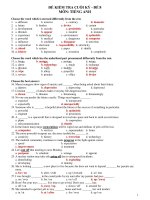 ĐỀ KIỂM TRA CUỐI KỲ - ĐỀ 8 MÔN: TIẾNG ANH pdf
