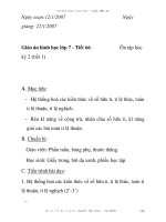 Giáo án hình học lớp 7 - Tiết 66: kỳ 2 (tiết 1) Ôn tập học pptx