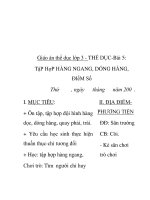 Giáo án thể dục lớp 3 - Bài 5: Tập hợp hàng ngang, dóng hàng, điểm pptx