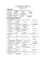 ĐỀ KIỂM TRA TRẮC NGHIỆM SỐ 2 ppt