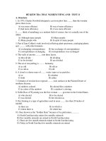 ĐỀ KIỂM TRA TRẮC NGHIỆM TIẾNG ANH - TEST 11 docx