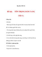 Đạo đức: Đề bài: TÔN TRỌNG ĐÁM TANG (Phần 1). pdf