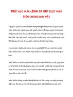 TRIẾT HOC MÁC-LÊNIN: BA QUY LUẬT PHÉP BIỆN CHỨNG DUY VẬT_4 ppsx