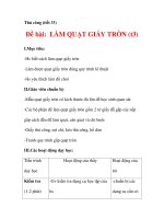 THỦ CÔNG LỚP 3: Làm quạt giấy(Bước 3) pot