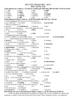 ĐỀ LUYỆN THI ĐẠI HỌC – SỐ 43 MÔN: TIẾNG ANH ppsx