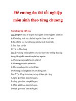 Đề cương ôn thi tốt nghiệp môn sinh theo từng chương Các chương còn lại_1 ppsx