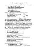 BỘ ĐỀ THI THỬ ĐH – CAO ĐẲNG NĂM 2011 MÔN: ANH VĂN - Mã đề: 002 potx