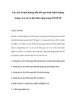 Các yếu tố ảnh hưởng đến kết quả kích thích buồng trứng và tỷ lệ có thai lâm sàng trong IVF/ICSI pdf