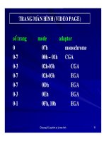 Cấu trúc máy tính và lập trình Assembly : LẬP TRÌNH XỬ LÝ MÀN HÌNH & BÀN PHÍM part 4 doc