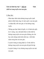 Giáo án hình học lớp 7 - Tiết 54:Tínhchất ba trung tuyến của tam giác pptx