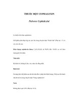 THUỐC BỘT CEPHALEXIN ppt