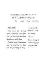 Giáo án thể dục lớp 3 - Bài 9: ôn đi vượt chướng ngại vật potx