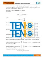 TOÁN CAO CẤP THI CAO HỌC KHỐI NGÀNH KINH TẾ - đề 3 ppsx