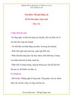 Giáo án chương trình mới: Lớp lá Chủ điểm: Thế giới Động vật pot