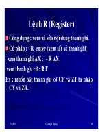 Cấu trúc máy tính và lập trình Assembly : CHƯƠNG TRÌNH GỠ RỐI DEBUG part 4 ppsx