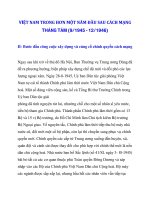VIỆT NAM TRONG HƠN MỘT NĂM ĐẦU SAU CÁCH MẠNG THÁNG TÁM (9/1945 - 12/1946)_2 docx