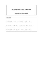 CHUẨN BỊ BÁO CÁO NGHIÊN CỨU KHOA HỌC pot