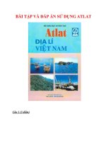 BÀI TẬP VÀ ĐÁP ÁN SỬ DỤNG ATLAT đề 1 docx