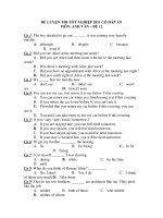 ĐỀ LUYỆN THI TỐT NGHIỆP 2011 CÓ ĐÁP ÁN MÔN: ANH VĂN – ĐỀ 12 docx