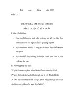 GIÁO ÁN MÔN TIN HỌC CHƯƠNG BA: EM HỌC GÕ 10 NGÓN BÀI 3: LUYỆN GÕ DẤU CÂU pdf