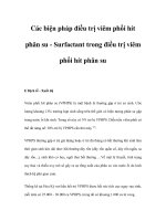 Các biện pháp điều trị viêm phổi hít phân su - Surfactant trong điều trị viêm phổi hít phân su pptx