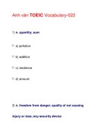 Anh văn TOEIC Vocabulary-022 pptx