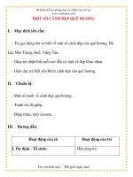 Giáo án chương trình mới: Lớp Chồi MỘT SỐ CẢNH ĐẸP QUÊ HƯƠNG potx