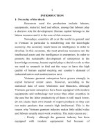 tóm tắt tiếng anh nâng cao chất lượng vốn nhân lực của các doanh nghiệp may việt nam