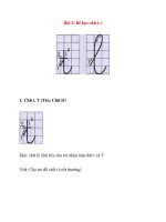 Chữ cái cho bé vào lớp 1: Bài 3: Bé học chữ t, l pot
