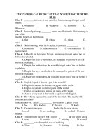 TUYỂN CHỌN CÁC ĐỀ ÔN TÂP TRẮC NGHIỆM BÁO TUỔI TRẺ - ĐỀ 05 potx