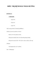 ĐIỀU TRỊ BỆNH ĐÁI THÁO ĐƯỜNG ppt