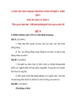 14 ĐỀ THI THỬ CD&DH TPHP NĂM 2011 Môn thi: ĐỊA LÝ, Khối C ĐỀ 9+10 docx