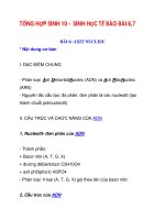 TỔNG HỢP SINH 10 - SINH HỌC TẾ BÀO BÀI 6,7 docx