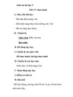 Giáo án tin học 9 - Tiết 17: thực hành pdf