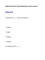 English Grammar Tests-Elementary Level''''s archiveWhere am I? doc