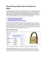 Phục hồi mật khẩu Email sau khi bị xâm phạm pptx