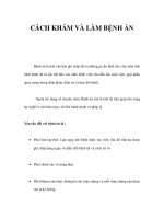 CÁCH KHÁM VÀ LÀM BỆNH ÁN pot