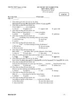 ĐỀ THI THỬ TỐT NGHIỆP PTTH MÔN TIẾNG ANH 12 - Mã đề 231 pptx